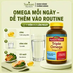 Nature Made Triple Omega 3-6-9 180 Viên Mỹ, Bổ Sung Omega 3 6 9 Hỗ Trợ Sức Khỏe Tim Mạch