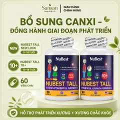 NuBest Tall 60 Viên Bổ Sung Canxi Và Vitamin D, Hỗ Trợ Phát Triển Xương, Hỗ Trợ Xương Răng Chắc Khỏe Cho Trẻ 5-18 Tuổi