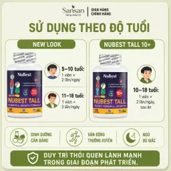 NuBest Tall 60 Viên Bổ Sung Canxi Và Vitamin D, Hỗ Trợ Phát Triển Xương, Hỗ Trợ Xương Răng Chắc Khỏe Cho Trẻ 5-18 Tuổi