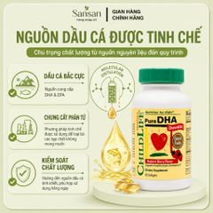 ChildLife Essentials Pure DHA 90 Viên Nang Mềm Cho Bé | DHA & EPA Từ Dầu Cá, Hương Quả Mọng Dễ Dùng