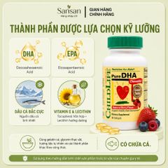 ChildLife Essentials Pure DHA 90 Viên Nang Mềm Cho Bé | DHA & EPA Từ Dầu Cá, Hương Quả Mọng Dễ Dùng