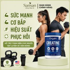 Bột Orgain Creatine Monohydrate 5g Micronized Hỗ Trợ Cơ Bắp, Sức Mạnh & Hiệu Suất Tập Luyện 675g