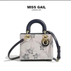 (Hàng V.I.P LIMITED - FULL HỘP) Túi xách nữ MISS GAIL họa tiết thêu nổi màu xanh