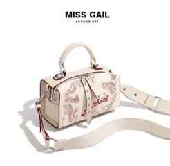 (Hàng V.I.P LIMITED) - Túi gối Nữ MISS GAIL thiết kế hoa thiêu, dung lượng lớn