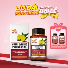 Viên Uống Bổ Sung Nội Tiết Nutri Evening Primrose Oil 60 Viên - Hỗ Trợ Cân Bằng Nội Tiết Tố Phụ Nữ, Dầu Hoa Anh Thảo Nhập Khẩu New Zealand