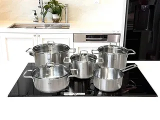 Bộ nồi Fissler Satitherm 2026 chất liệu thép bóng mờ