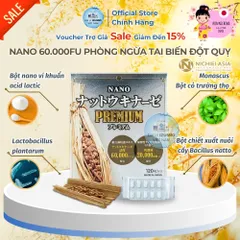 [Xuất Kèm VAT] Nichiei Asia Nattokinase Nano Premium 60000FU/G (Hộp 60/120/330 Viên) - Khơi Nguồn Sức Sống Mới