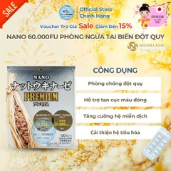 [Xuất Kèm VAT] Nichiei Asia Nattokinase Nano Premium 60000FU/G (Hộp 60/120/330 Viên) - Khơi Nguồn Sức Sống Mới
