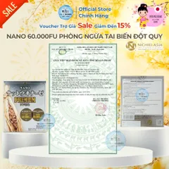[Xuất Kèm VAT] Nichiei Asia Nattokinase Nano Premium 60000FU/G (Hộp 60/120/330 Viên) - Khơi Nguồn Sức Sống Mới