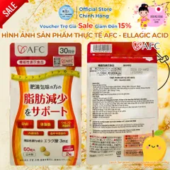 [Xuất Kèm VAT] Thực Phẩm Bảo Vệ Sức Khỏe AFC - Ellagic Acid - Hỗ Trợ Vòng Eo - Nhập Khẩu Chính Hãng Nhật Bản