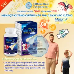 [Hàng Mới Về] Tăng Chiều Cao Midu MenaQ7 360mcg Hộp 30 Viên D3K2 Canxi Cho Bé Phát Triển Chắc Xương - Chính Hãng Hoa Kỳ