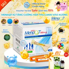 [Hàng Mới Về] Tăng Chiều Cao Midu MenaQ7 180mcg Hộp 30 Ống D3K2 Canxi Cho Bé Phát Triển Chắc Xương - Chính Hãng Hoa Kỳ