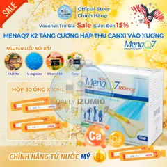 [Hàng Mới Về] Tăng Chiều Cao Midu MenaQ7 180mcg Hộp 30 Ống D3K2 Canxi Cho Bé Phát Triển Chắc Xương - Chính Hãng Hoa Kỳ