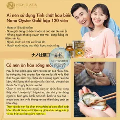 [Xuất Kèm VAT] Hộp 120 Viên Tinh Chất Hàu Nano Gold Nichiei Bussan - Tăng Cường Sinh Lực Toàn Diện Chính Hãng Nhật Bản