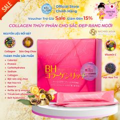 [Xuất Kèm VAT] Thực Phẩm Bảo Vệ Sức Khỏe BH Collagen Rich Thủy Phân - Hộp 30 Gói Hàm Lượng Collagen Cao 2500mg Nhật Bản