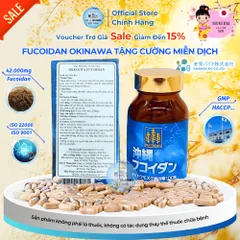 [Tem Phụ + VAT] Fucoidan Xanh Okinawa Hộp 180 Viên Uống Tảo Biển Hỗ Trợ U Bướu Kanehide - Chính Hãng Nhật Bản