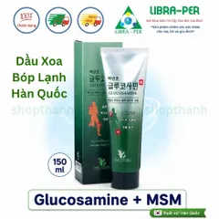 Dầu Lạnh Xoa Bóp Glucosamine Hàn Quốc tuýp 150ml màu xanh