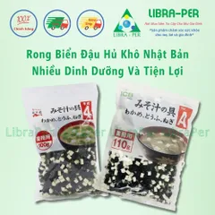 Rong Biển Đậu Hũ Sấy Khô Nagatanien Nhật Bản 100g Nấu Canh Miso, Súp Dinh Dưỡng Tiện Lợi, Chuẩn Nhật