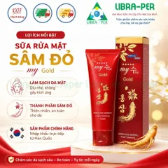 Sữa Rửa Mặt Sâm Đỏ Hàn Quốc My Gold Tuýp 130ml An Toàn Cho Da Nhạy Cảm Và Da Dầu