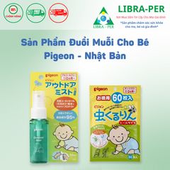 {Chính Hãng} Miếng Dán & Chai Xịt Đuổi Muỗi Pigeon Nhật Bản An Toàn Cho Bé, Không DEET, Mùi Dễ Chịu