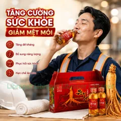 Nước Hồng Sâm Wonkisam Hàn Quốc   Hộp 10 Chai, Bồi Bổ Cơ Thể Giảm Mệt Mỏi, Căng Thẳng Cho Mọi Người
