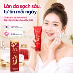 Sữa Rửa Mặt Sâm Đỏ Hàn Quốc My Gold Tuýp 130ml An Toàn Cho Da Nhạy Cảm Và Da Dầu