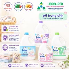 Nước giặt D-nee Dạng Can - PH trung tính làm sạch vết bẩn mềm dịu cho da nhạy cảm tiết kiệm cho bé