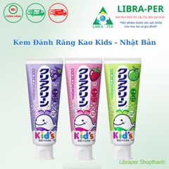 Kem Đánh Răng Trẻ Em Kids Kao Nhật Bản 70g – Bé Tập Đánh Răng, Nuốt Được, Hương Trái Cây Tự Nhiên