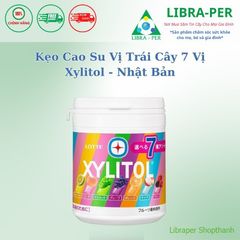 Kẹo Cao Su Xylitol Lotte Nhật Bản | Hũ 7 Vị Trái Cây, Không Đường, Thơm Mát, Bảo Vệ Răng Miệng Cả Gia Đình