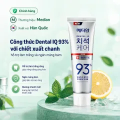 Kem đánh răng Median Dental IQ 93% 120g - làm trắng ngăn mảng bám bảo vệ nướu hơi thở thơm mát