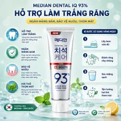 Kem đánh răng Median Dental IQ 93% 120g - làm trắng ngăn mảng bám bảo vệ nướu hơi thở thơm mát