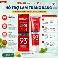 Kem đánh răng Median Dental IQ 93% 120g - làm trắng ngăn mảng bám bảo vệ nướu hơi thở thơm mát