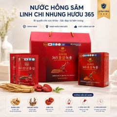Nước hồng sâm linh chi nhung hươu 365 premium  bồi bổ sức khỏe chính hãng Hàn Quốc quà biếu người già