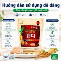 Kẹo Sâm Không Đường Hàn Quốc 500g Hỗ Trợ Giảm Mệt Mỏi Căng Thẳng Dành Cho Nhân Viên Văn Phòng