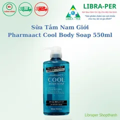 Sữa Tắm Nam Bạc Hà Pharmaact Cool 550ml – Làm Sạch Mát Lạnh, Hương Nam Tính, Chuẩn Nhật