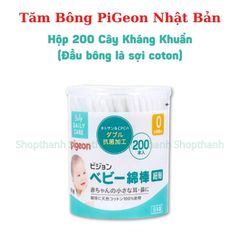 Tăm Bông Cho Bé Pi Gon Nội Địa Nhật | Thân Mỏng Mềm, Tẩm Dầu Làm Sạch Tai Mũi An Toàn Cho Trẻ Sơ Sinh