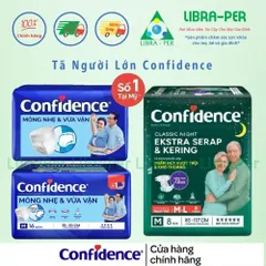 Tã Người Lớn Quần / Dán  Confidence Size M, L Slim Fit Co Giãn, Vừa Vặn, Phù Hợp Người Già