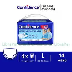 Tã Người Lớn Quần / Dán  Confidence Size M, L Slim Fit Co Giãn, Vừa Vặn, Phù Hợp Người Già