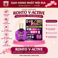 Thuốc Nhỏ Mắt Rohto V Active Tím Nhật Bản Giảm Mỏi Mắt Mờ Mắt Cho Người Lớn Tuổi Chai 13ml