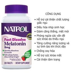 Viên ngậm ngủ ngon Natrol  5mg 250 viên