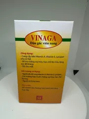 Dầu gấc viên nang VINAGA giúp tăng cường chống oxy hóa, tăng cường sức đề kháng (100 viên)