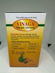 Dầu gấc viên nang VINAGA giúp tăng cường chống oxy hóa, tăng cường sức đề kháng (100 viên)