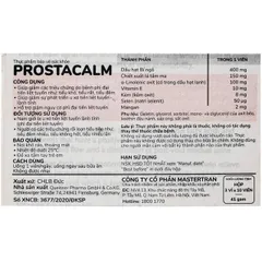 Viên uống giúp giảm triệuu chứngg do bệnhh phì đại tiền liệt tuyến cho nam giới Doppelherz Aktiv Prostacalm (3 vỉ x 10 viên)