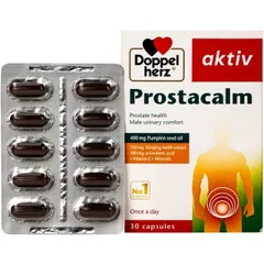 Viên uống giúp giảm triệuu chứngg do bệnhh phì đại tiền liệt tuyến cho nam giới Doppelherz Aktiv Prostacalm (3 vỉ x 10 viên)