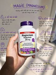 ? Magnesium Bisglycinate 200mg hỗ trợ ngủ ngon, giảm căng thẳng, chính hãng 120 viên