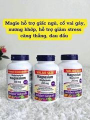 ? Magnesium Bisglycinate 200mg hỗ trợ ngủ ngon, giảm căng thẳng, chính hãng 120 viên