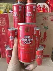 ginseng ? Nước Hồng Sâm Queenbin Red Ginseng Gold chính hãng bồi bổ sức khỏe - Thùng 30 lon cao cấp