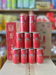 ginseng ? Nước Hồng Sâm Queenbin Red Ginseng Gold chính hãng bồi bổ sức khỏe - Thùng 30 lon cao cấp