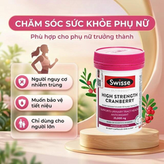 Viên uống hỗ trợ sức khỏe đường tiết niệu High Strength Cranberry Swisse (30 viên)