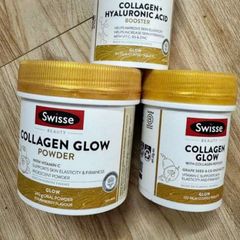 Swisse Beauty Collagen Glow Powder |240g| Collagen thủy phân dạng bột hương dâu bổ trợ kép - Tăng độ đàn hồi & Đẩy lùi lão hóa da [S/P Chuẩn Úc]